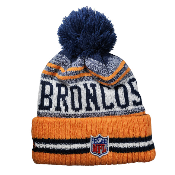 NWT Denver Broncos Sports Knit Pom Beanie Fleece Lining OSFA‎ Unisex - Picture 4 of 6